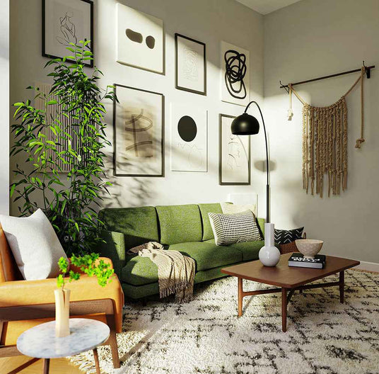 Elegant plants arranged in a modern interior