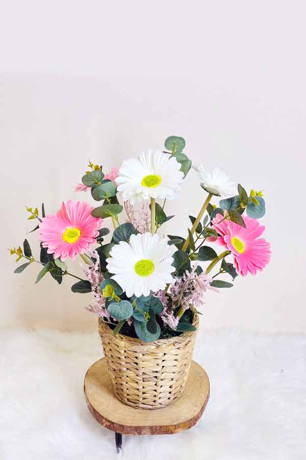 Realistic Silk Floral Arrangement - Plantsworld.ae
