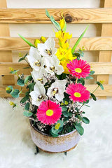 Faux Mixed Flower Arrangement - Plantsworld.ae