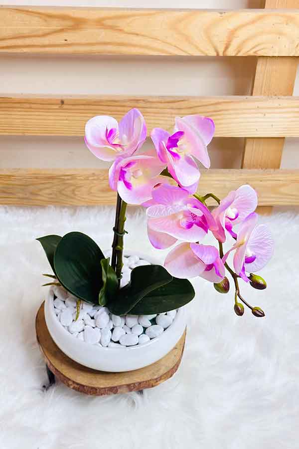 Faux Pink Orchid Arrangement - Plantsworld.ae