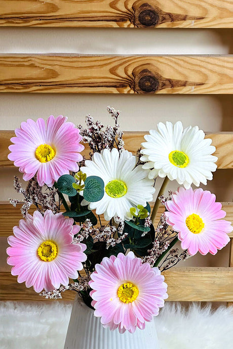 Faux Mixed Flower Vase Arrangement - Plantsworld.ae