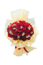 Forever In My Heart – bouquet of 50 fresh red roses in elegant wrap – romantic gift UAE

