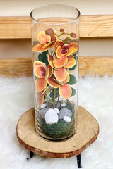 Stunning Orchid Arrangement in Glass Vase – Lifelike Artificial Orchid for Elegant Home & Office Décor | Plantsworld.ae


