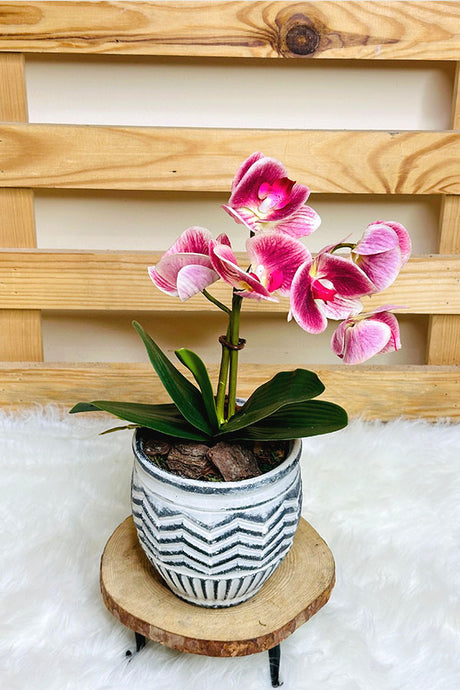 Faux Pink Orchid Arrangement - Plantsworld.ae