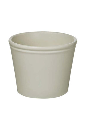 Ivory beige ceramic plant pot