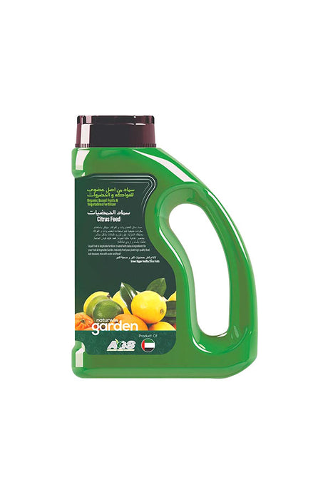 Citrus plant liquid fertilizer for fruit trees and vegetables.
