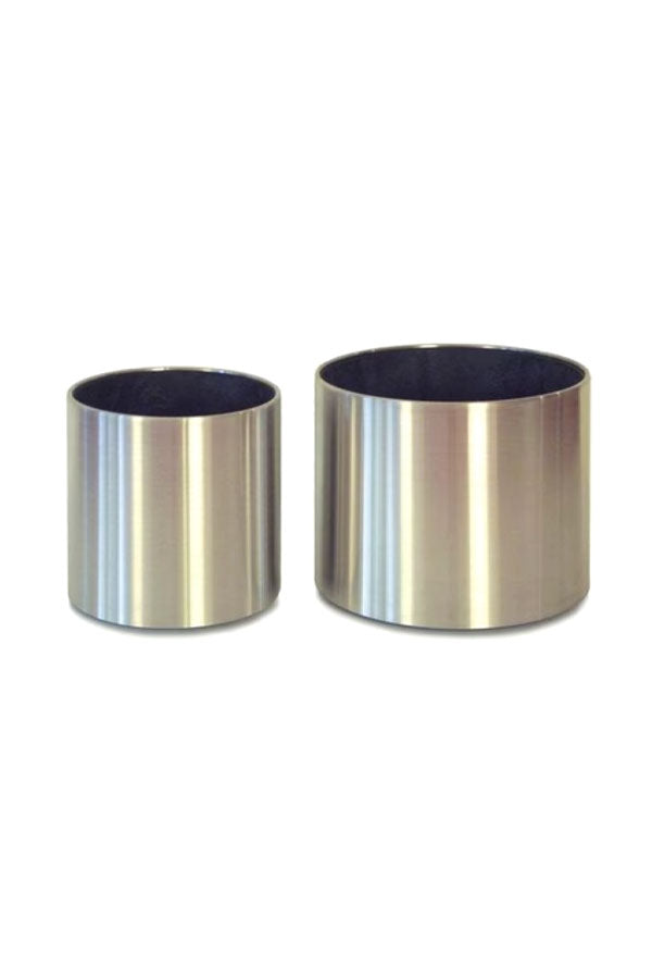 Stainless steel circular planter with premium mirror finishing for modern home décor