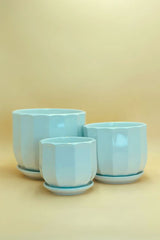 White ceramic planter pot, modern minimalist design suitable for indoor plants and home décor styling
