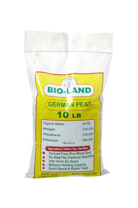 Shalimar Bio Land - German Peat - 10 LB for Soil Conditioning and Plant Health
