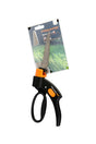 Fiskars grass shears with steel blades.
