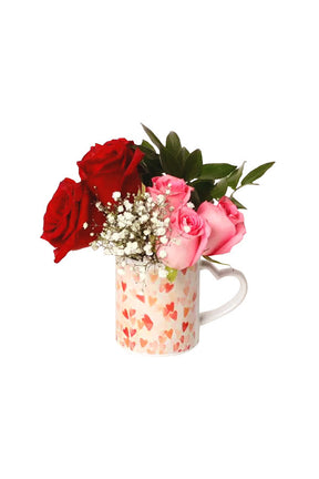 Forever Mug - Flower gift with beautiful flowers and elegant Forever mug from Plantsworld.ae