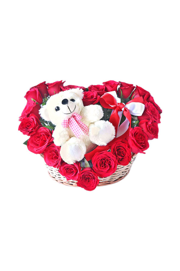 Romantic Valentine’s Day flower gift set