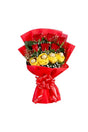 Romantic floral arrangement combined with Ferrero Rocher chocolates