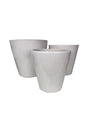 White Ceramic Pot in Cone Shape – Modern, sleek ceramic planter for elegant indoor spaces.