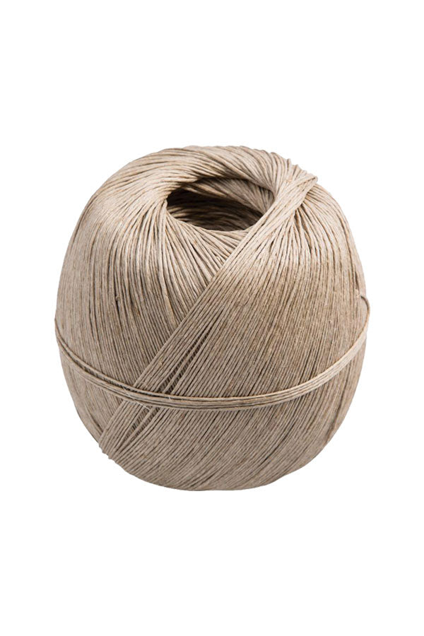 Thin jute rope for gardening, tying, and plant support.