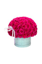 Pink Roses in White Box – delicate pink roses elegantly arranged in a white box, perfect for expressing admiration, affection, and love.
