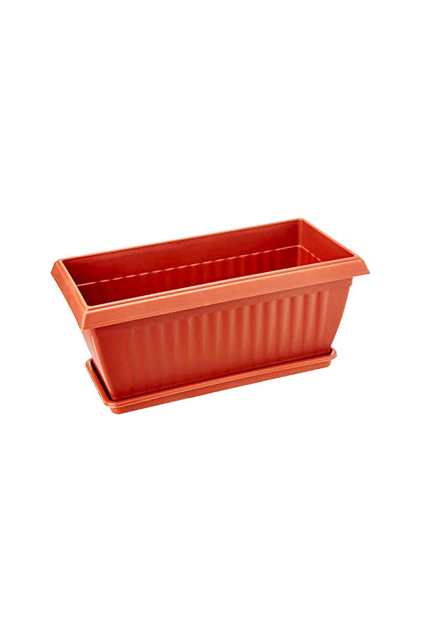 Rectangular Plastic Planters with Tray - Durable, Stylish Planters for Home and Garden