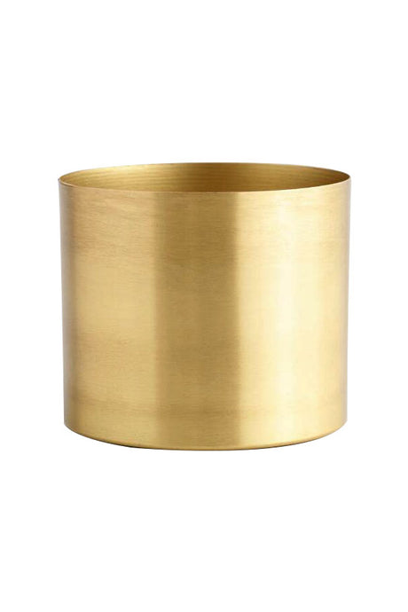 Stainless steel circular planter with luxurious gold mirror finishing for modern home décor