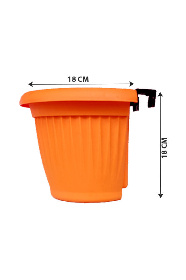 Wall Mounted D Shape Plastic Planter - Plant Pot - Plantsworld.ae